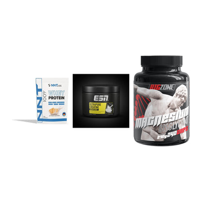 Einsteiger-Set: NNT Whey + ESN Ultrapure + Big Zone Magnesi – alle enthaltenen Artikel