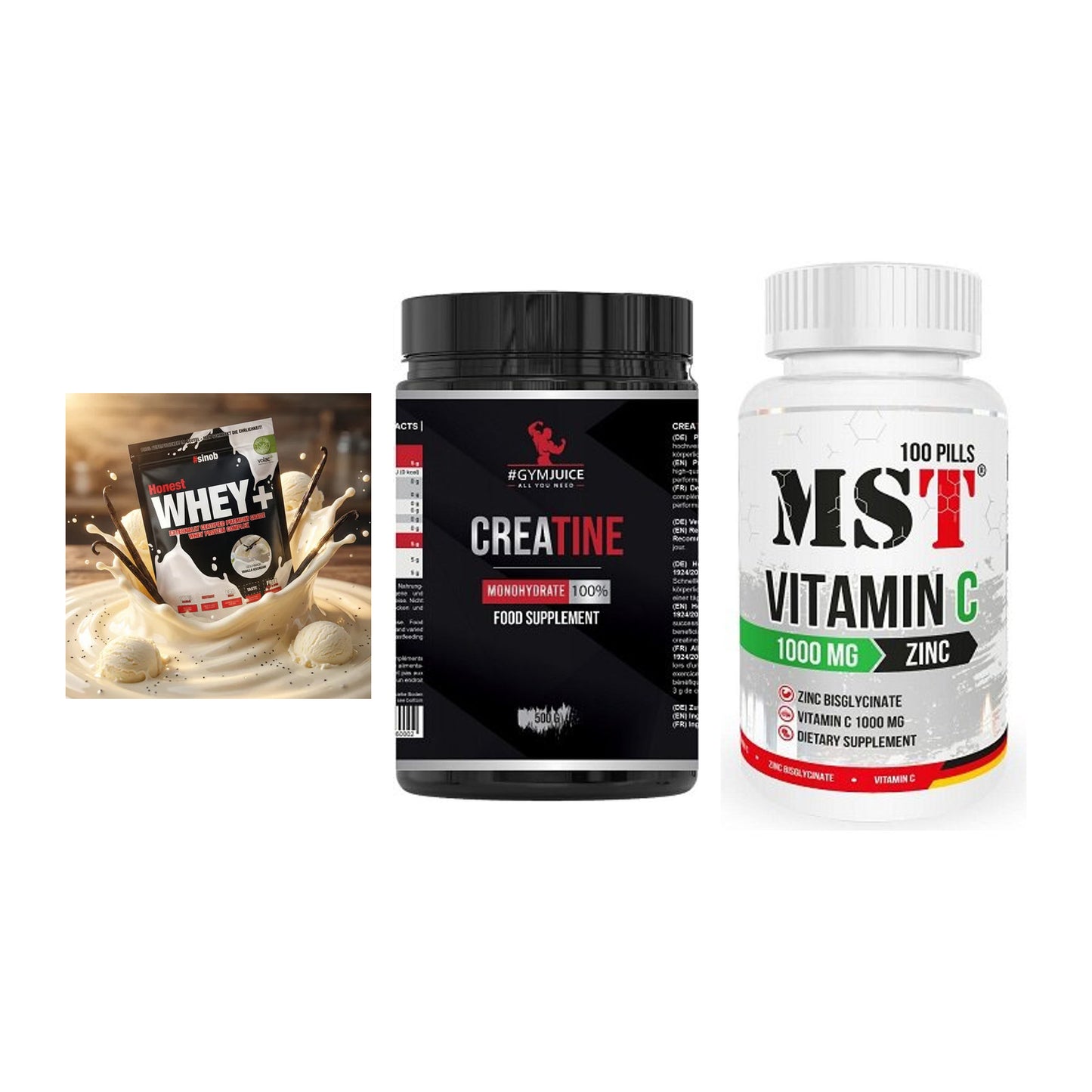 Einsteiger-Set: Sinob Honest + #GYMJUICE + MST Vitamin C – alle enthaltenen Artikel