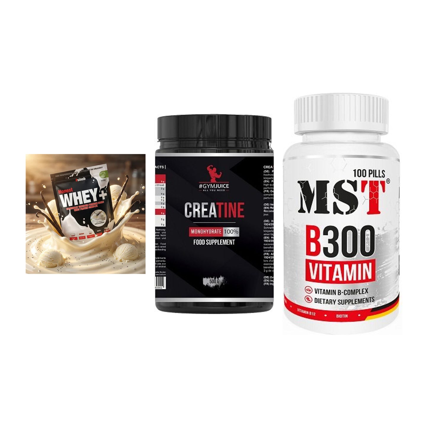 Einsteiger-Set: Sinob Honest + #GYMJUICE + MST B300 B-Compl – alle enthaltenen Artikel