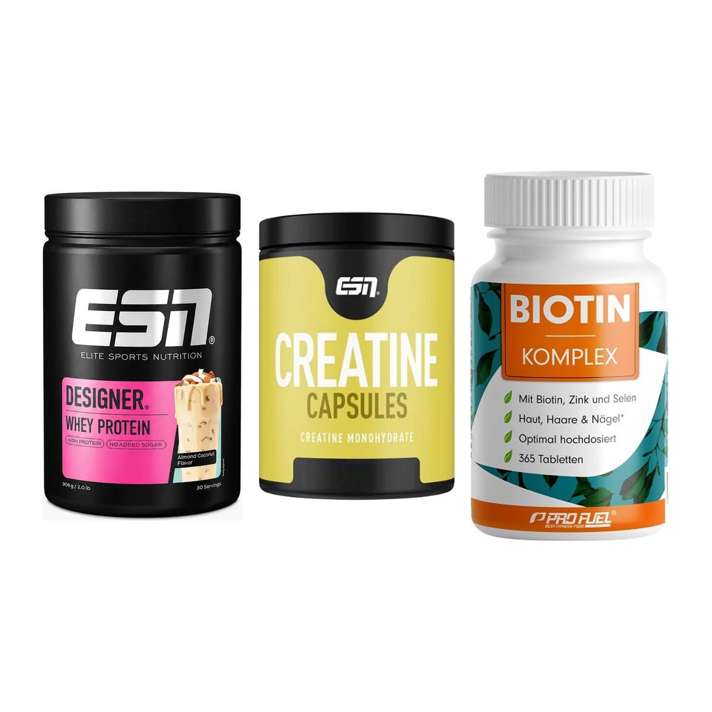 Einsteiger-Set: ESN Designer + ESN Ultrapure + ProFuel BIOTIN – alle enthaltenen Artikel