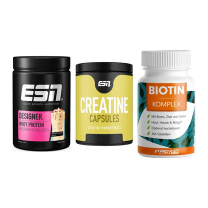 Einsteiger-Set: ESN Designer + ESN Ultrapure + ProFuel BIOTIN – alle enthaltenen Artikel