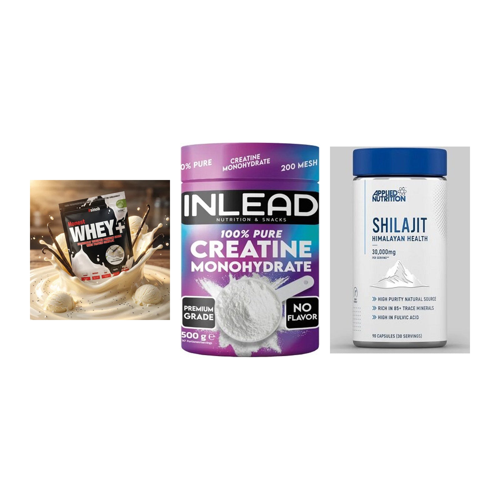 Einsteiger-Set: Sinob Honest + INLEAD Creatine + Applied Nutritio – alle enthaltenen Artikel