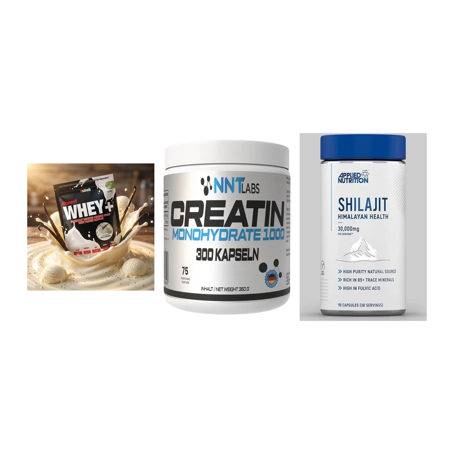 Einsteiger-Set: Sinob Honest + NNT Creatin 1000 + Applied Nutritio – alle enthaltenen Artikel