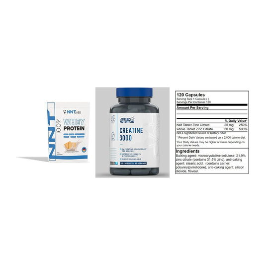 Einsteiger-Set: NNT Whey + Applied Nutritio + GN Zinc Citrate – alle enthaltenen Artikel