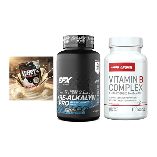 Einsteiger-Set: Sinob Honest + EFX Kre-Alkalyn + Body Attack – alle enthaltenen Artikel