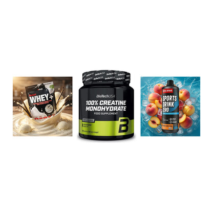 Einsteiger-Set: Sinob Honest + BioTech Creatine + Body Attack – alle enthaltenen Artikel