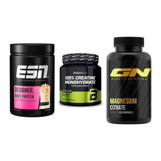 Einsteiger-Set: ESN Designer + BioTech Creatine + GN Magnesium – alle enthaltenen Artikel