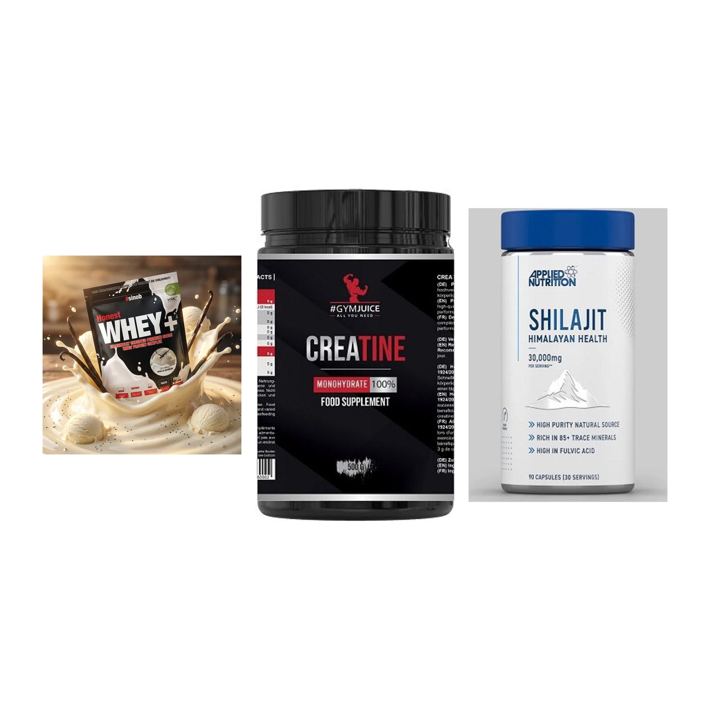 Einsteiger-Set: Sinob Honest + #GYMJUICE + Applied Nutritio – alle enthaltenen Artikel