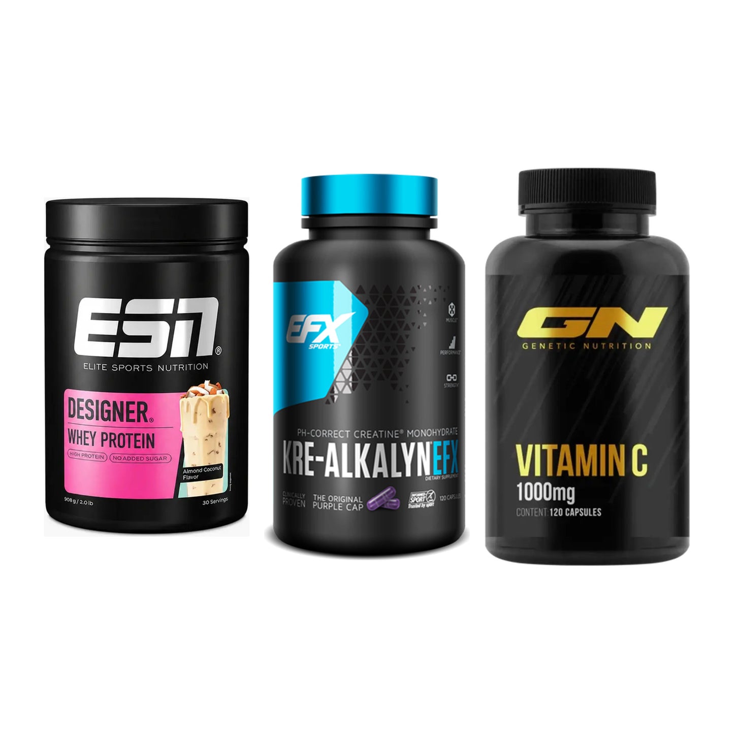 Einsteiger-Set: ESN Designer + EFX Kre-Alkalyn + GN Vitamin C – alle enthaltenen Artikel