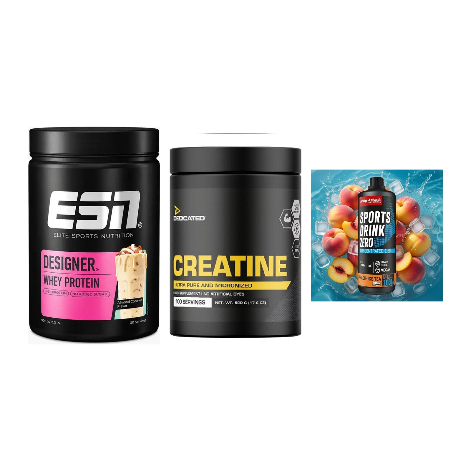 Einsteiger-Set: ESN Designer + Dedicated + Body Attack – alle enthaltenen Artikel