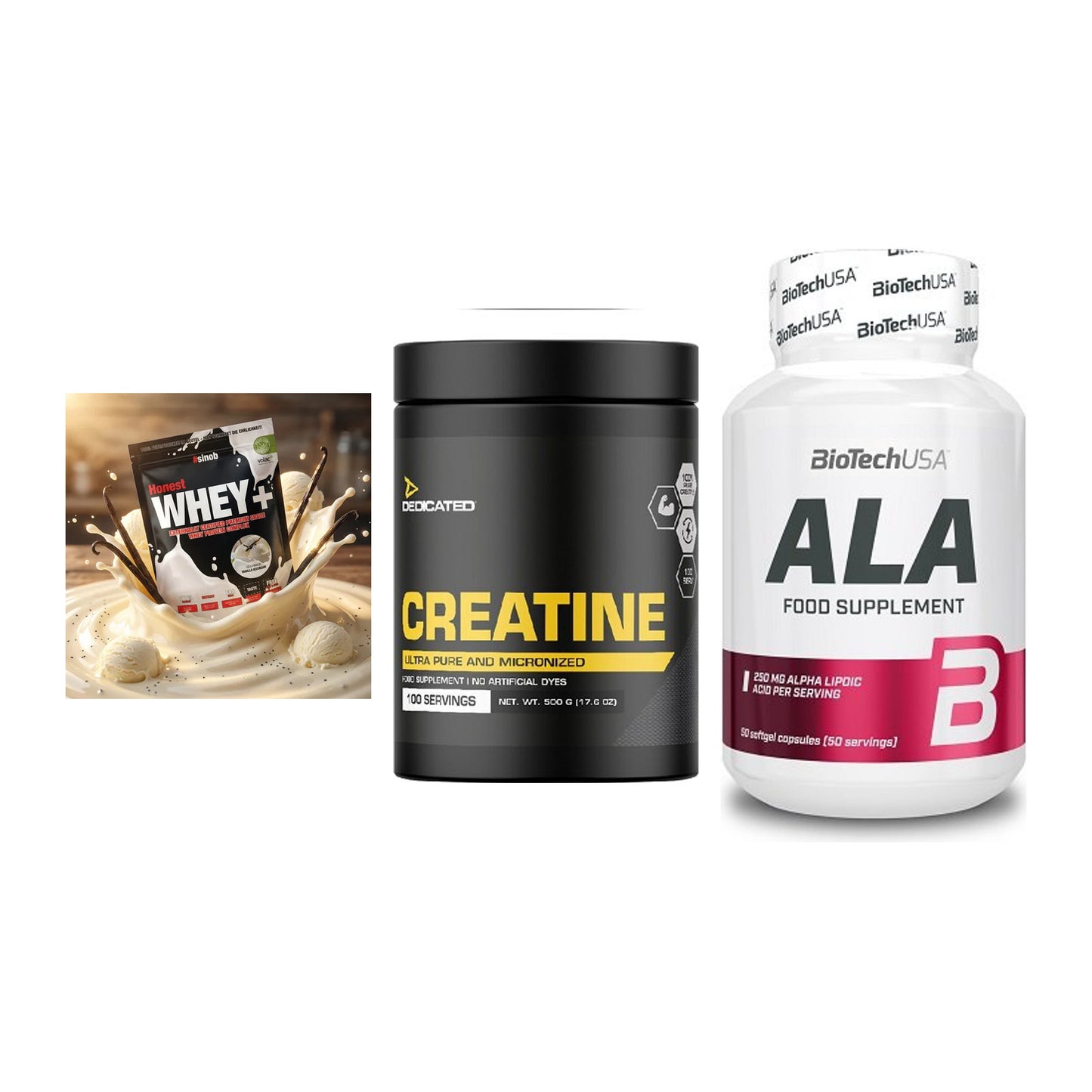 Einsteiger-Set: Sinob Honest + Dedicated + BioTech ALA – alle enthaltenen Artikel