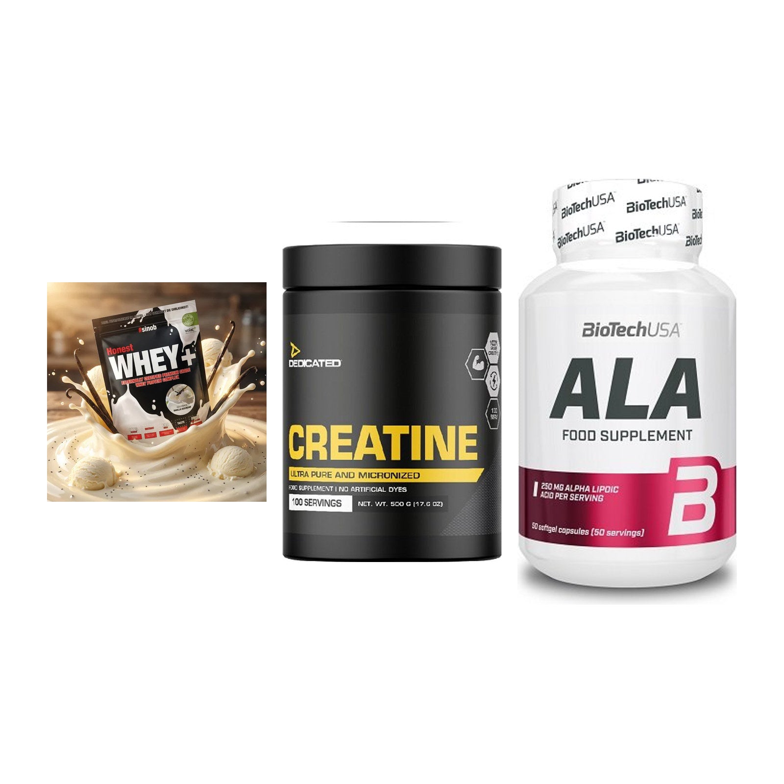 Einsteiger-Set: Sinob Honest + Dedicated + BioTech ALA – alle enthaltenen Artikel