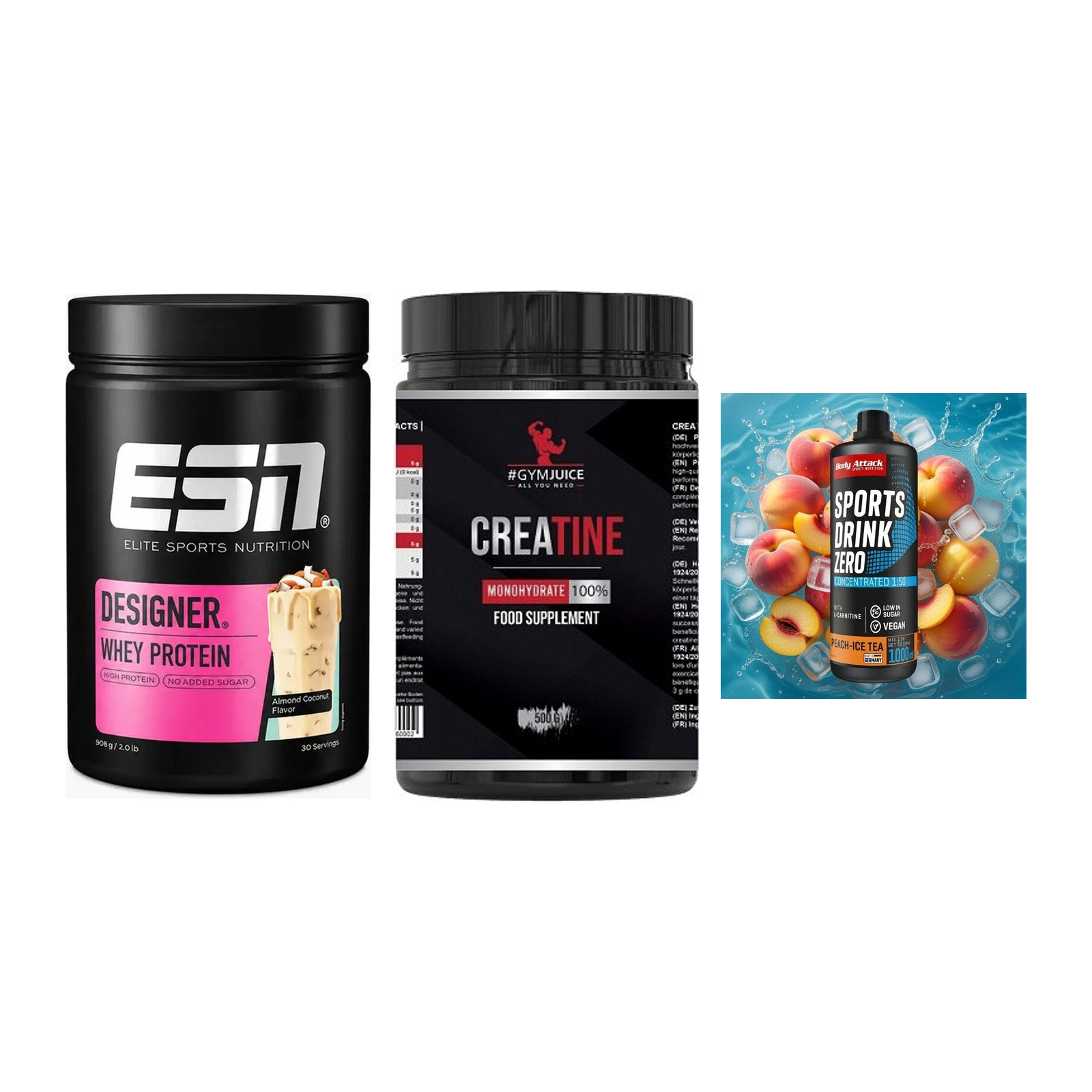 Einsteiger-Set: ESN Designer + #GYMJUICE + Body Attack – alle enthaltenen Artikel