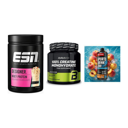 Einsteiger-Set: ESN Designer + BioTech Creatine + Body Attack – alle enthaltenen Artikel