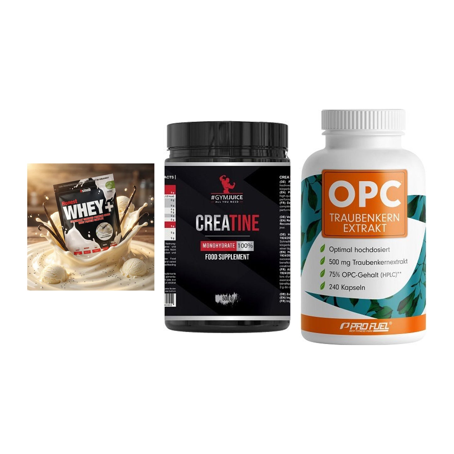 Einsteiger-Set: Sinob Honest + #GYMJUICE + ProFuel OPC – alle enthaltenen Artikel