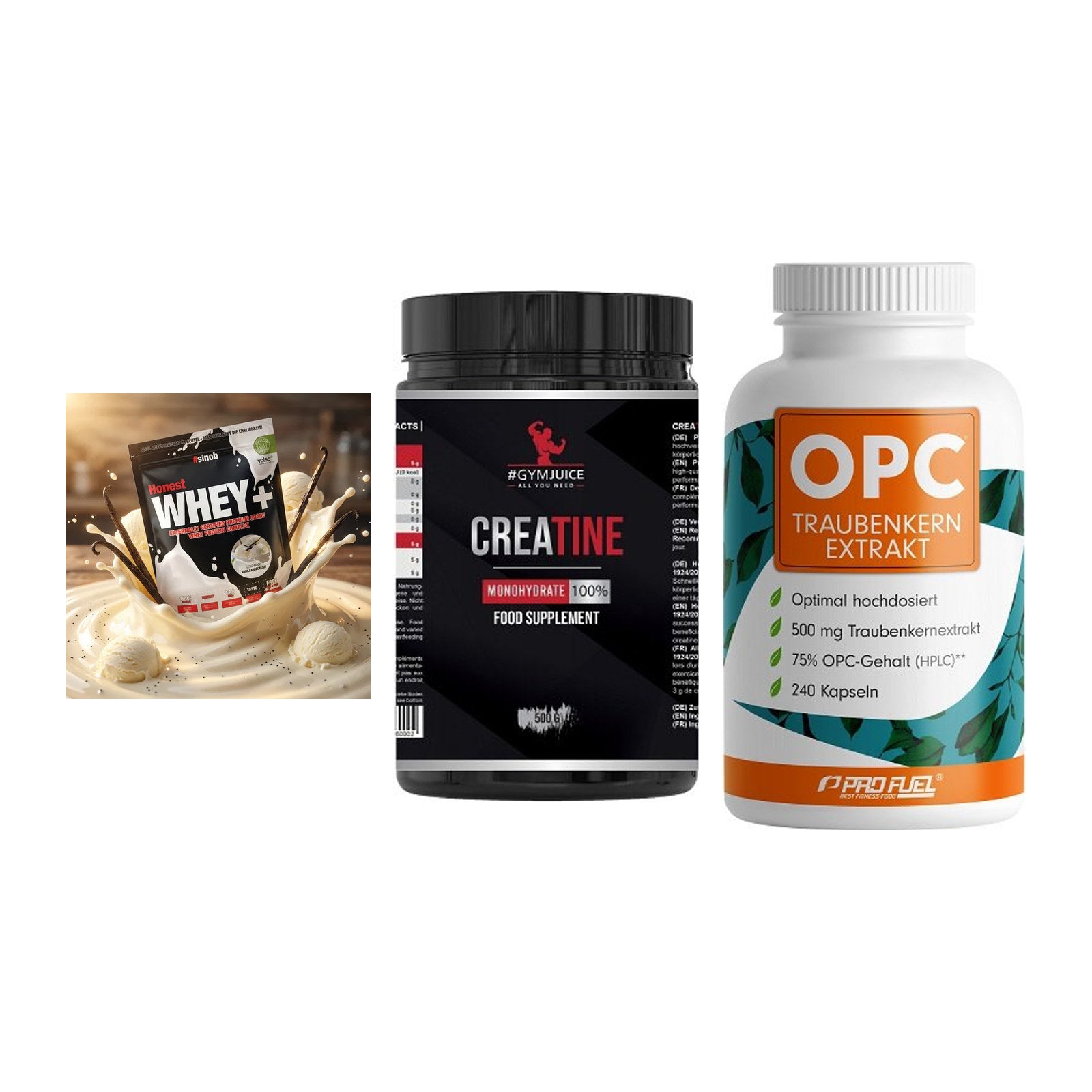 Einsteiger-Set: Sinob Honest + #GYMJUICE + ProFuel OPC – alle enthaltenen Artikel