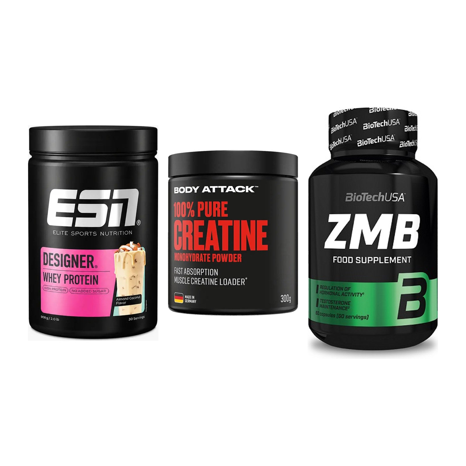 Einsteiger-Set: ESN Designer + Body Attack 100% + BioTech ZMB – alle enthaltenen Artikel