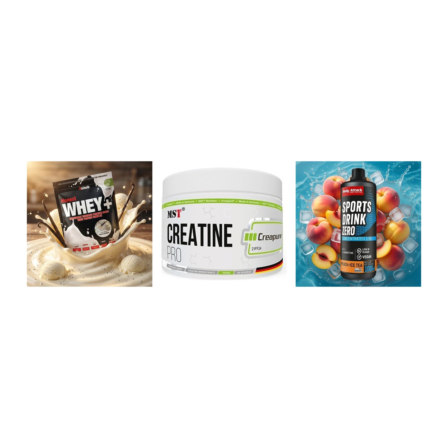 Einsteiger-Set: Sinob Honest + MST Creatin Pro + Body Attack – alle enthaltenen Artikel