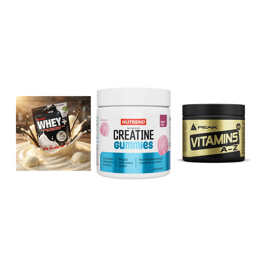 Einsteiger-Set: Sinob Honest + Nutrend Creatine + Peak Vitamin A-Z – alle enthaltenen Artikel