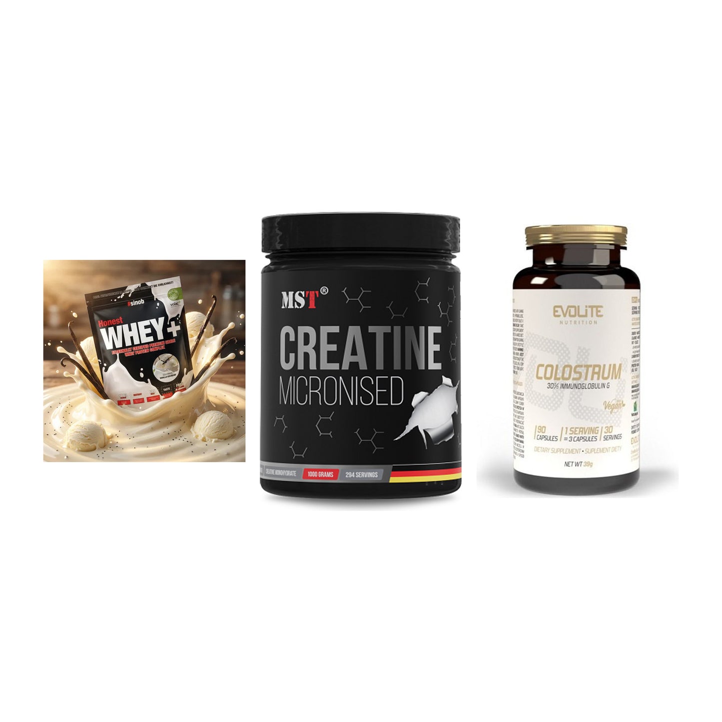 Einsteiger-Set: Sinob Honest + MST Creatin + Evolite Nutritio – alle enthaltenen Artikel