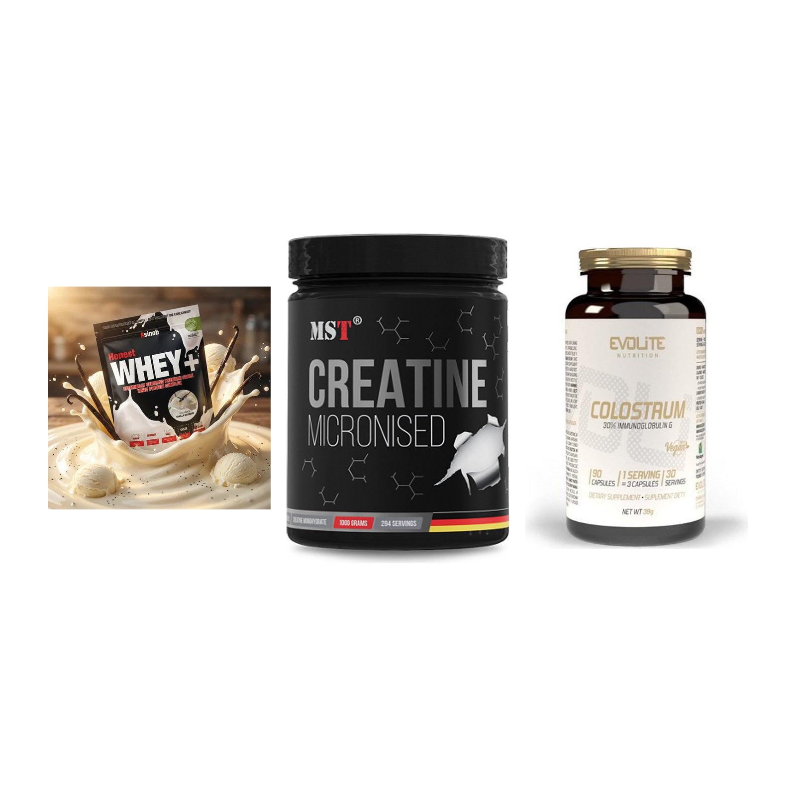 Einsteiger-Set: Sinob Honest + MST Creatin + Evolite Nutritio – alle enthaltenen Artikel