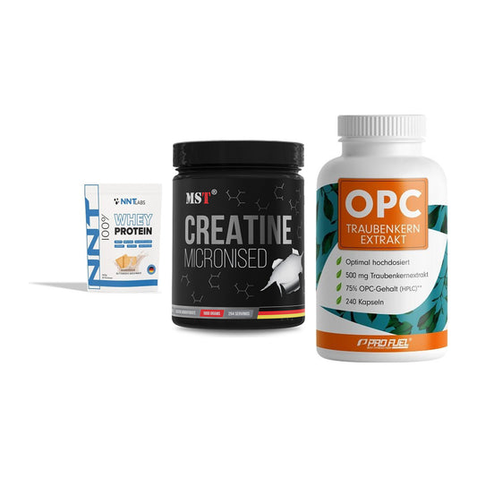 Einsteiger-Set: NNT Whey + MST Creatin + ProFuel OPC – alle enthaltenen Artikel