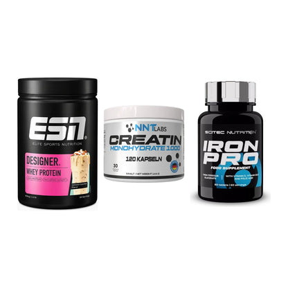 Einsteiger-Set: ESN Designer + NNT Creatin 1000 + Scitec Iron Pro – alle enthaltenen Artikel