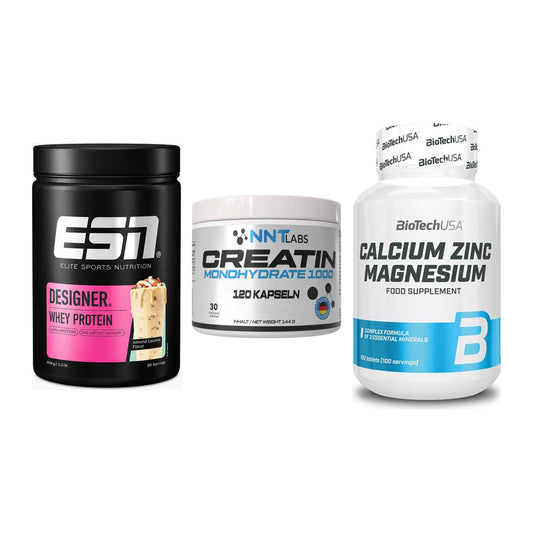 Einsteiger-Set: ESN Designer + NNT Creatin 1000 + BioTech Calcium – alle enthaltenen Artikel