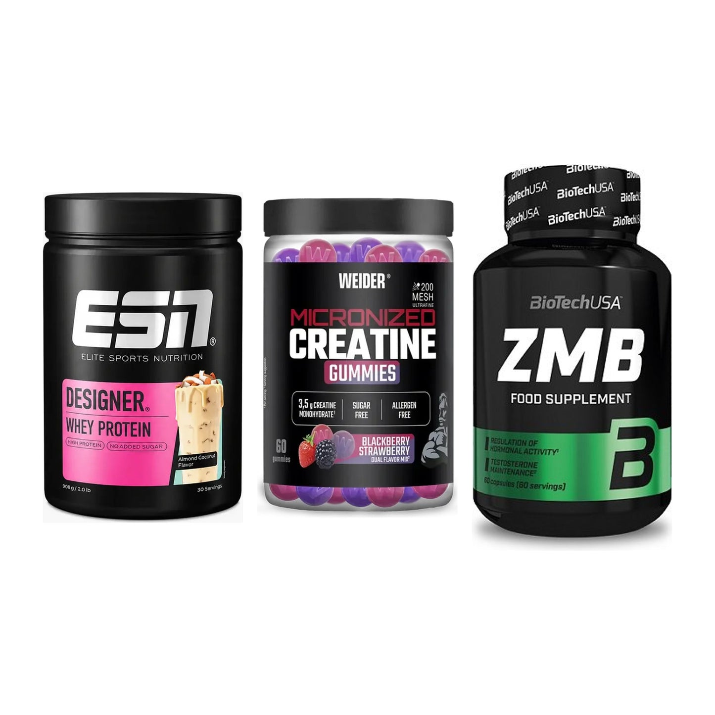 Einsteiger-Set: ESN Designer + Weider Micronize + BioTech ZMB – alle enthaltenen Artikel