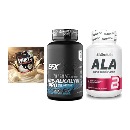 Einsteiger-Set: Sinob Honest + EFX Kre-Alkalyn + BioTech ALA – alle enthaltenen Artikel