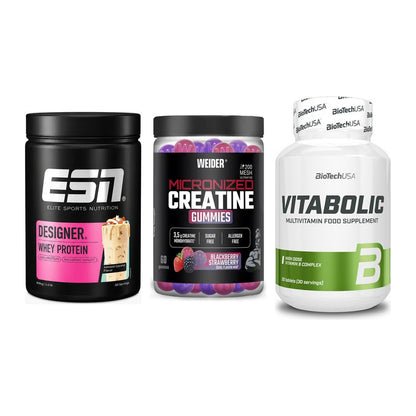 Einsteiger-Set: ESN Designer + Weider Micronize + BioTech Vitaboli – alle enthaltenen Artikel
