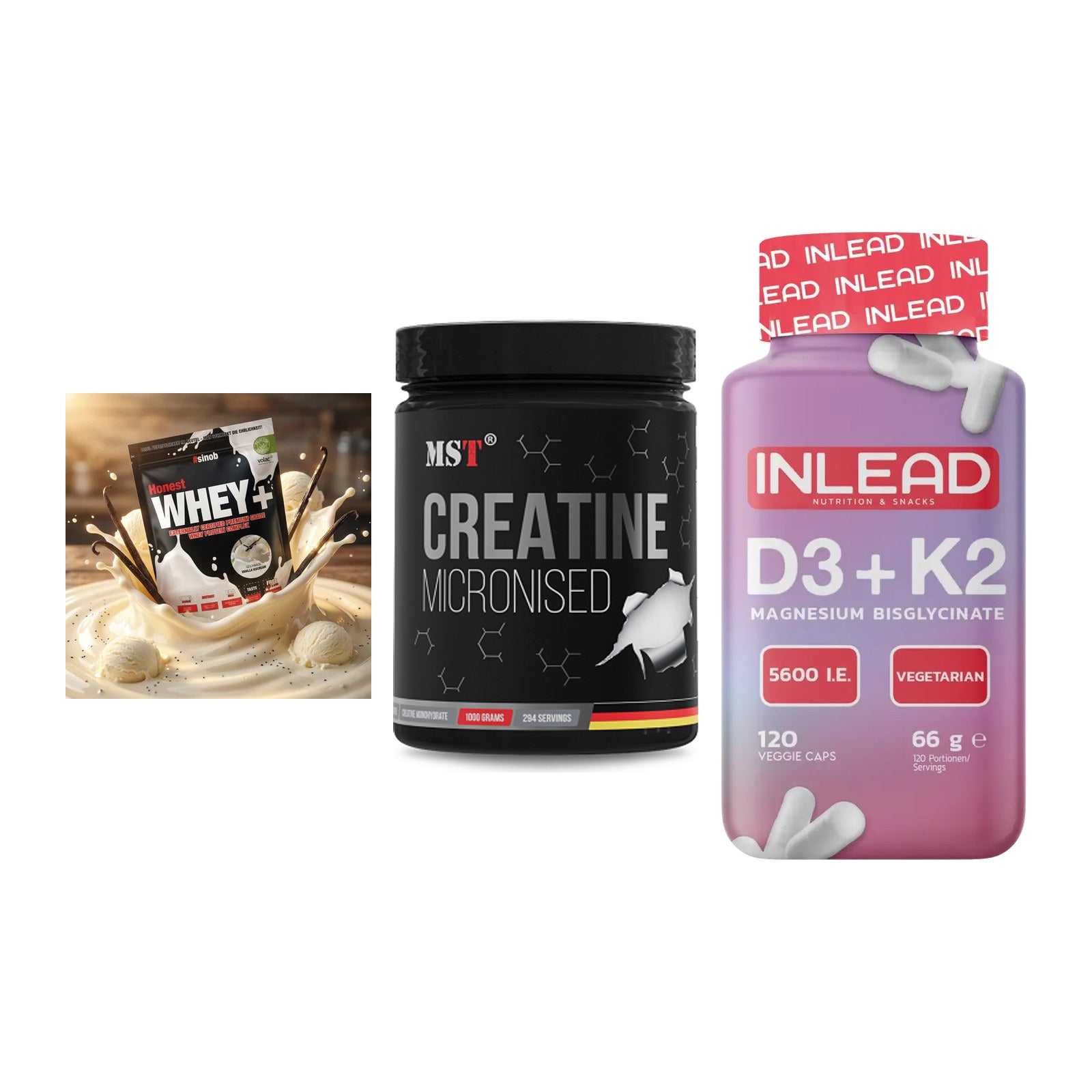 Einsteiger-Set: Sinob Honest + MST Creatin + INLEAD Vitamin – alle enthaltenen Artikel