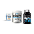 Einsteiger-Set: NNT Whey + NNT Creatin 1000 mg + Scitec Iron Pro – alle enthaltenen Artikel