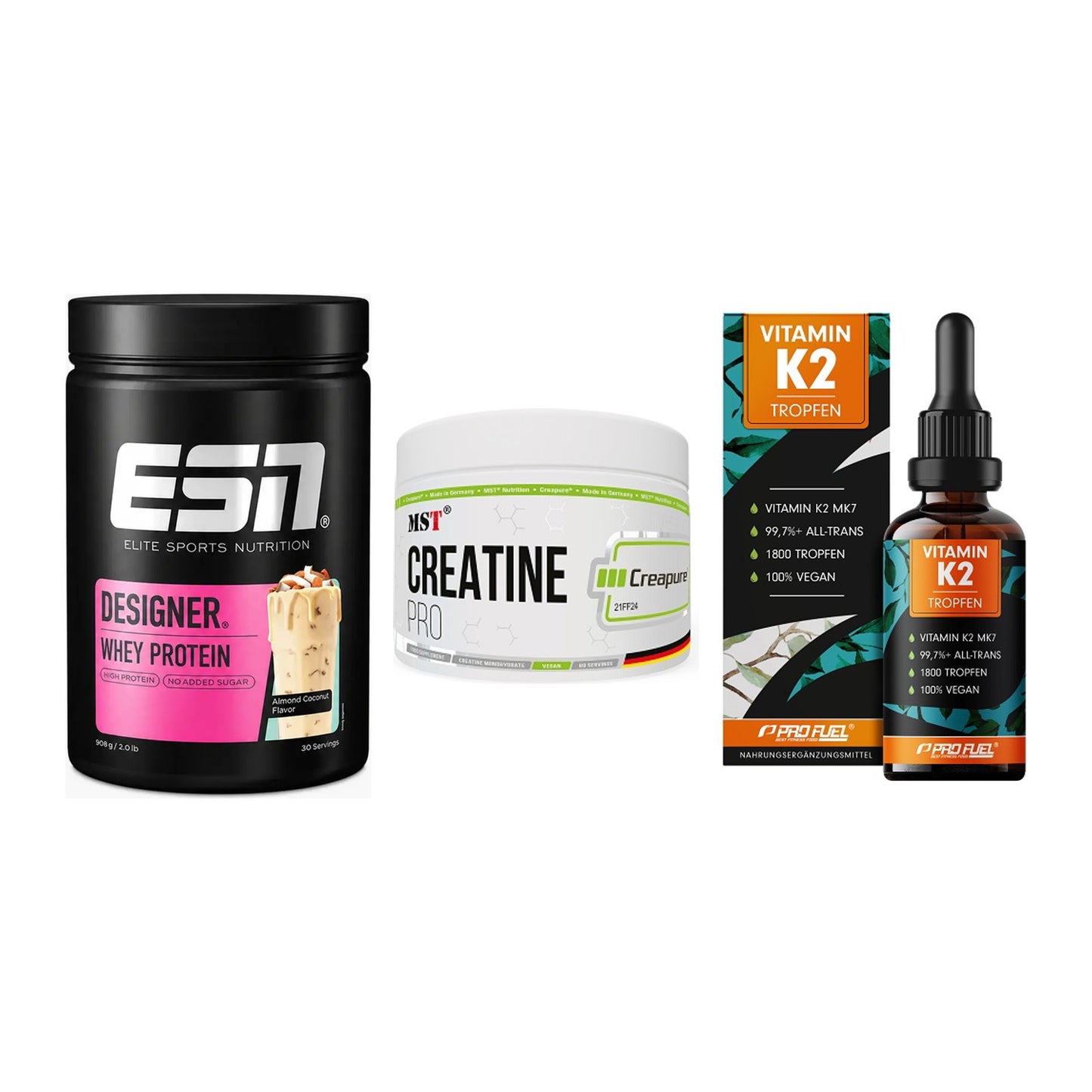 Einsteiger-Set: ESN Designer + MST Creatin Pro + ProFuel Vitamin – alle enthaltenen Artikel