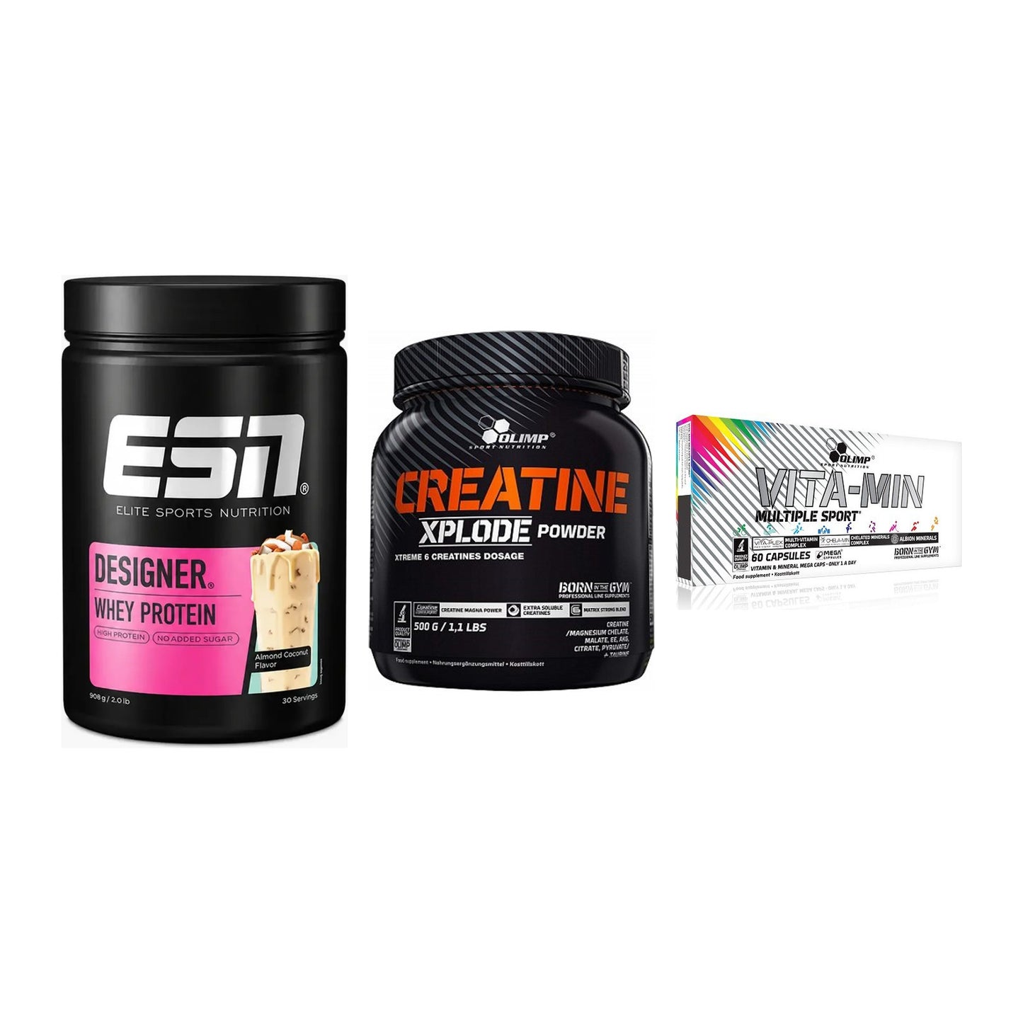 Einsteiger-Set: ESN Designer + Olimp Creatine + Olimp Vita-Min – alle enthaltenen Artikel