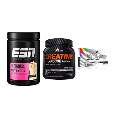 Einsteiger-Set: ESN Designer + Olimp Creatine + Olimp Vita-Min – alle enthaltenen Artikel