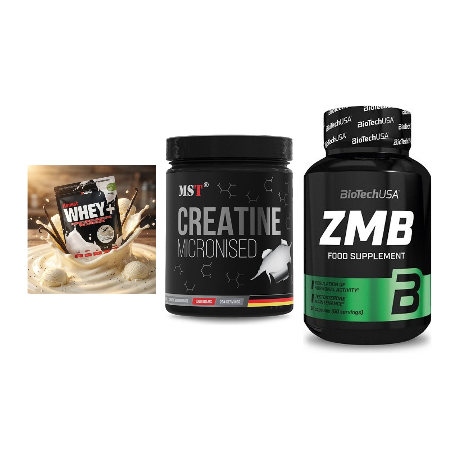 Einsteiger-Set: Sinob Honest + MST Creatin + BioTech ZMB – alle enthaltenen Artikel