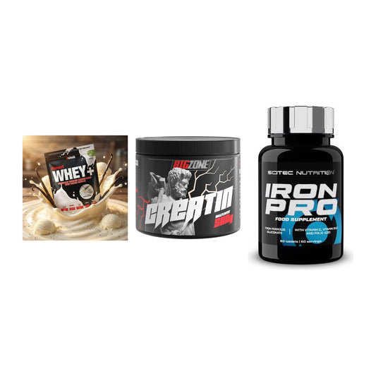 Einsteiger-Set: Sinob Honest + Big Zone Creatin + Scitec Iron Pro – alle enthaltenen Artikel