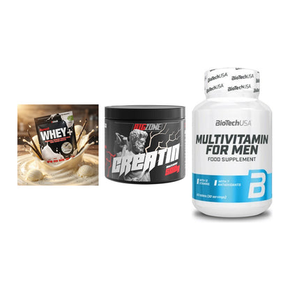 Einsteiger-Set: Sinob Honest + Big Zone Creatin + BioTech Multivit – alle enthaltenen Artikel