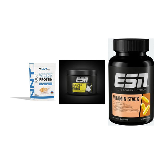 Einsteiger-Set: NNT Whey + ESN Ultrapure + ESN Vitamin – alle enthaltenen Artikel