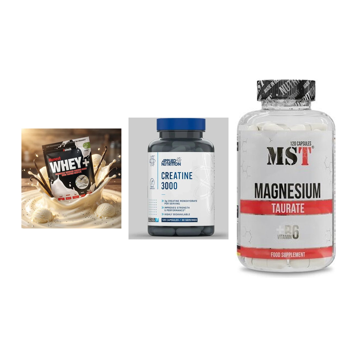 Einsteiger-Set: Sinob Honest + Applied Nutritio + MST Magnesium – alle enthaltenen Artikel