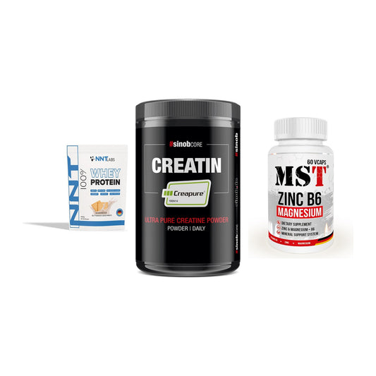 Einsteiger-Set: NNT Whey + Sinob Creatin + MST Zinc – alle enthaltenen Artikel
