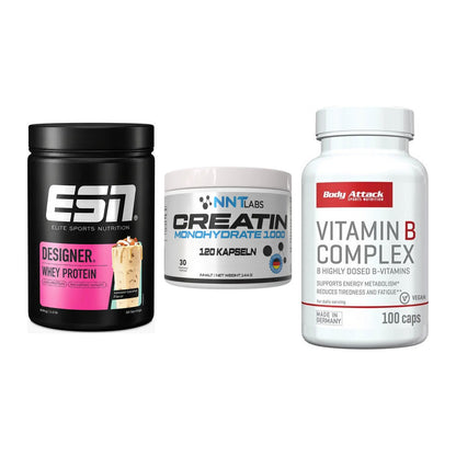 Einsteiger-Set: ESN Designer + NNT Creatin 1000 + Body Attack – alle enthaltenen Artikel