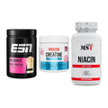 Einsteiger-Set: ESN Designer + Nutrend Creatine + MST Niacin – alle enthaltenen Artikel