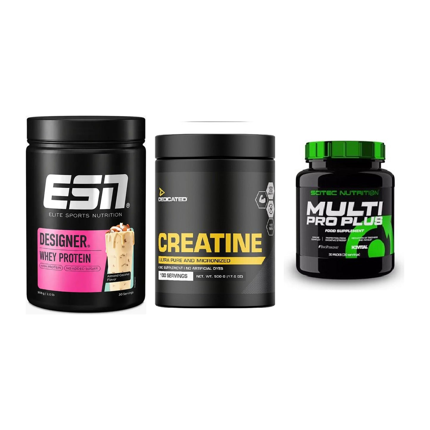 Einsteiger-Set: ESN Designer + Dedicated + Scitec Multi Pro – alle enthaltenen Artikel