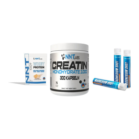 Einsteiger-Set: NNT Whey + NNT Creatin 1000 + Body Attack – alle enthaltenen Artikel