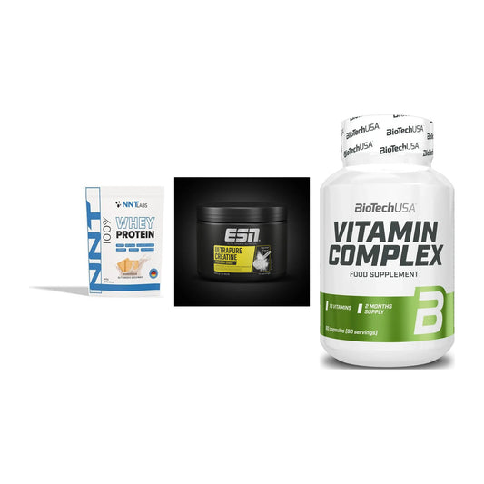 Einsteiger-Set: NNT Whey + ESN Ultrapure + BioTech Vitamin – alle enthaltenen Artikel