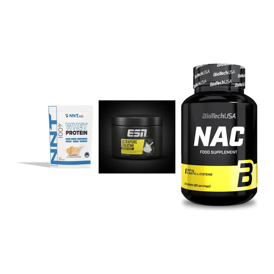Einsteiger-Set: NNT Whey + ESN Ultrapure + BioTech NAC – alle enthaltenen Artikel