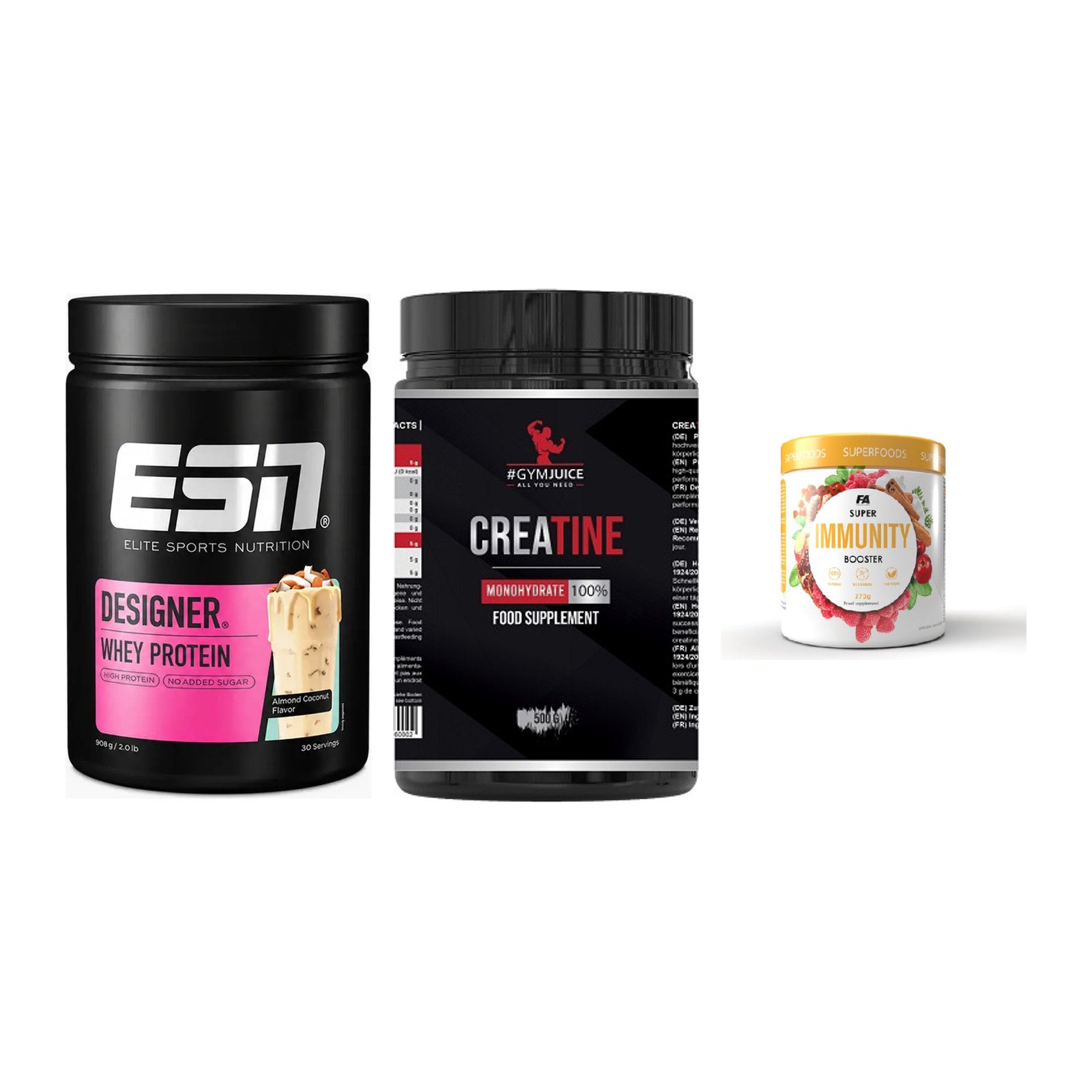 Einsteiger-Set: ESN Designer + #GYMJUICE + FA Nutrition – alle enthaltenen Artikel