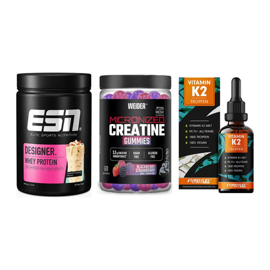 Einsteiger-Set: ESN Designer + Weider Micronize + ProFuel Vitamin – alle enthaltenen Artikel